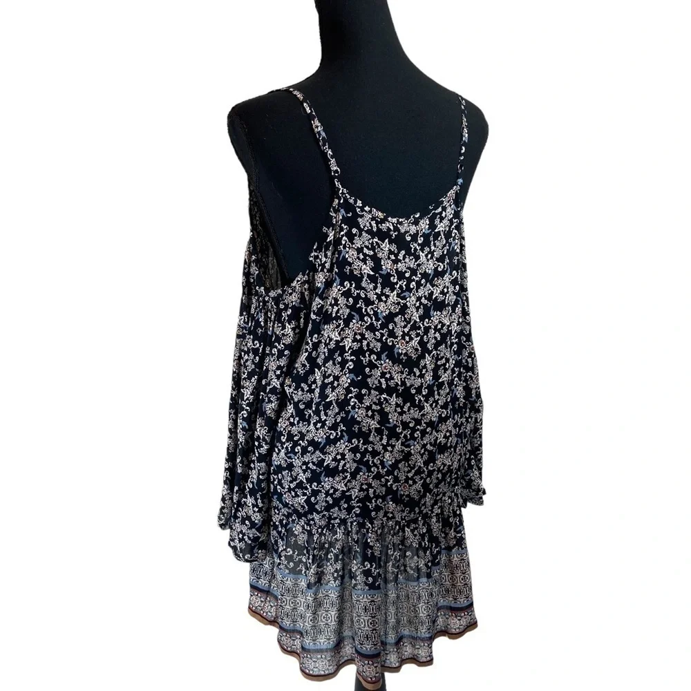 Anthropologie Raga Cold Shoulder Boho Tunic NWT
